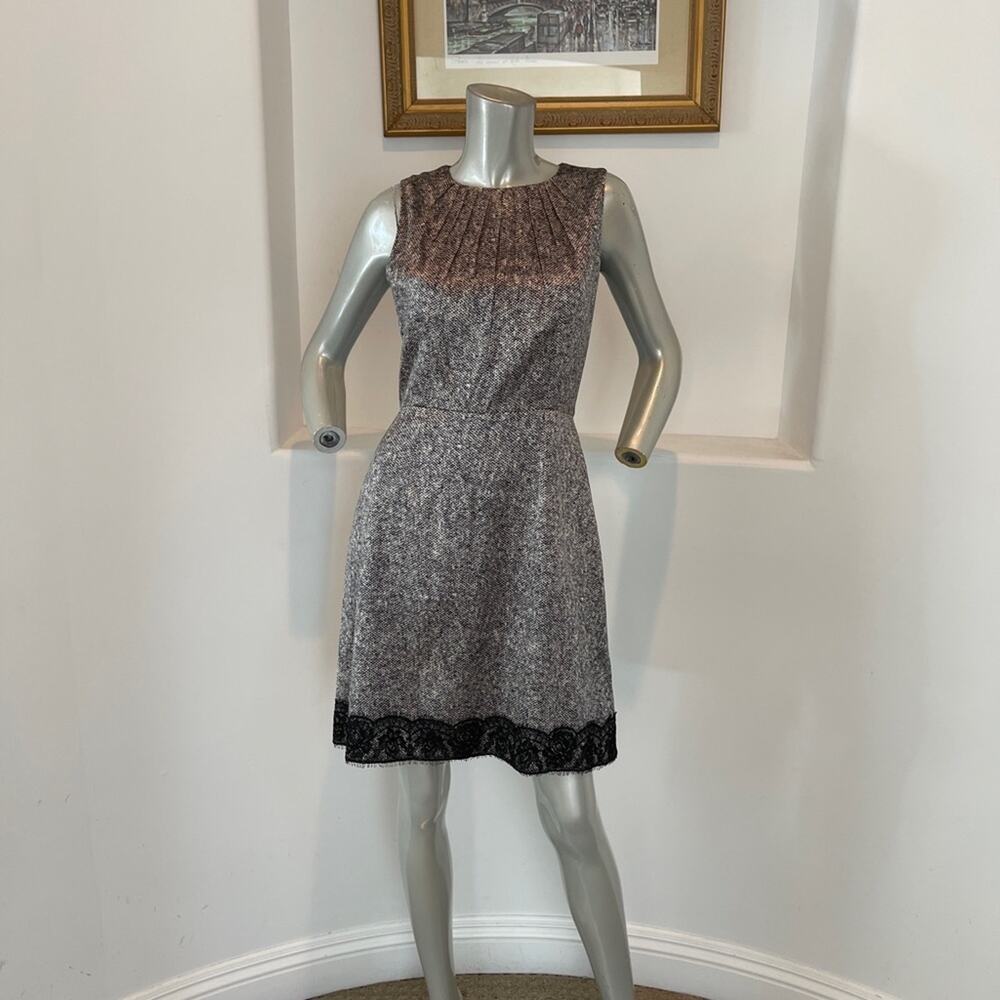 Andrew GN Silk Lace Trim Mini Dress FR 40 USA 6 BNWT